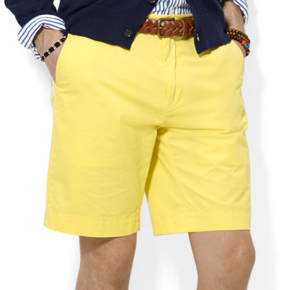 yellow ralph lauren shorts